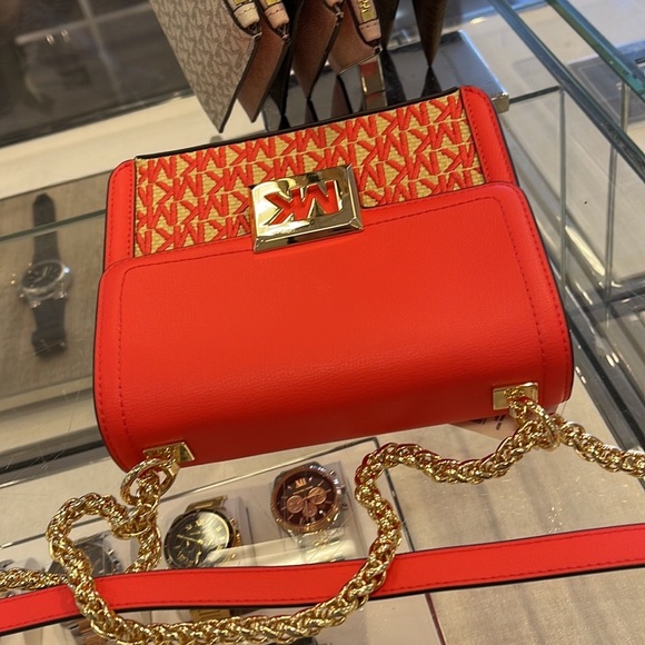 MICHAEL KORS SONIA SMALL SHOULDER XBODY Coral Reef - Picture 7 of 16